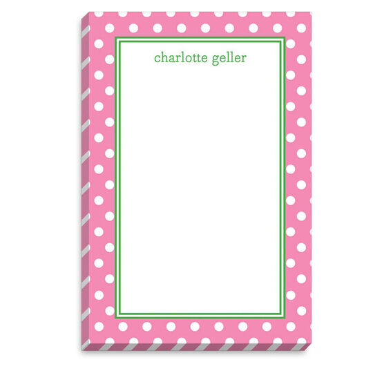 Bubblegum Polka Dot Notepad